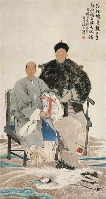 任伯年《赵德昌夫妇像》中国美术馆藏