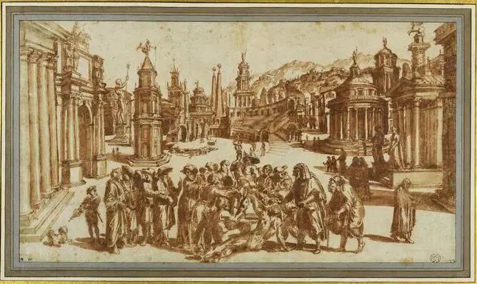 PERUZZI Baldassarre Tommaso 绘 Allégorie satyrique : Mercure purgé