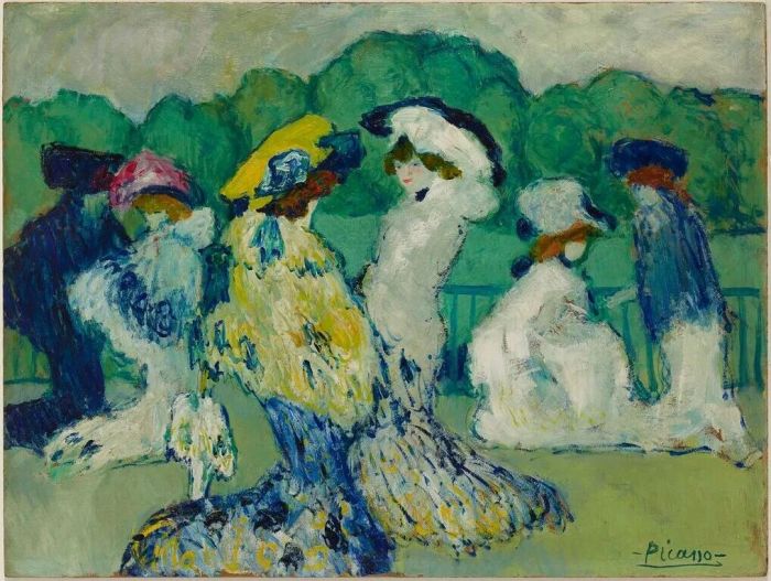 巴布罗·毕加索《奥特伊赛马盛会》（Les courses à Auteuil），1901年作于巴黎
