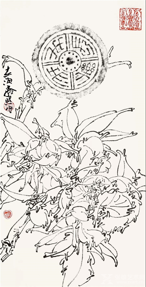 姚舜熙｜拓古墨今·;国画名家瓦当拓片小品展?清河