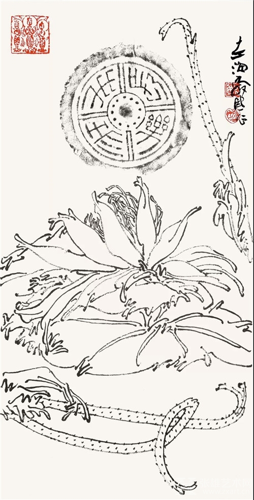 姚舜熙｜拓古墨今·;国画名家瓦当拓片小品展?清河
