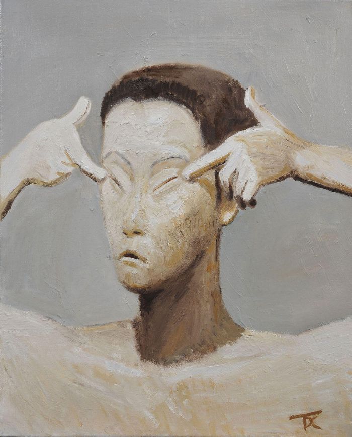 Tang Dixin, Yellow Peril, 2013, Oil on canvas, 50 x 40 cm