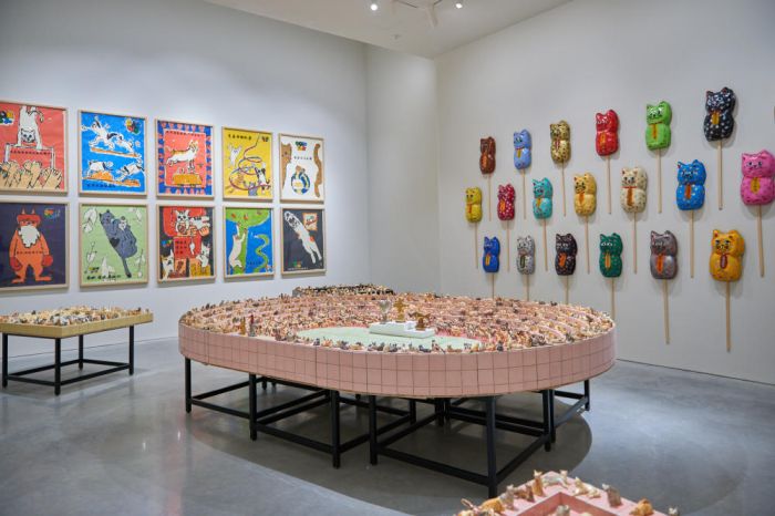 Installation view of Nobuaki Takekawa | Cat Olympics: in memory of Torajiro, Ota Fine Arts Shanghai