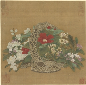 台北故宫举办“百卉清供——瓶花与盆景画特展”