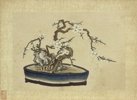 台北故宫举办“百卉清供——瓶花与盆景画特展”