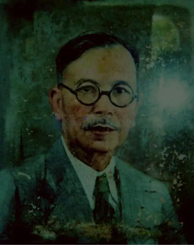 谢投八 陈嘉庚像（50X60cm）1945年（集美大学收藏）