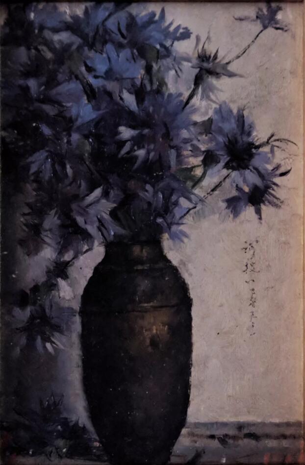 谢投八 紫色的花（24X19cm）1931年（私人收藏）