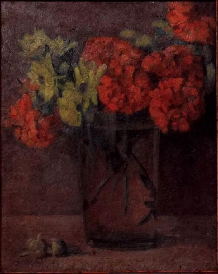 透明花瓶与花 （24X19cm）1931年（私人收藏）