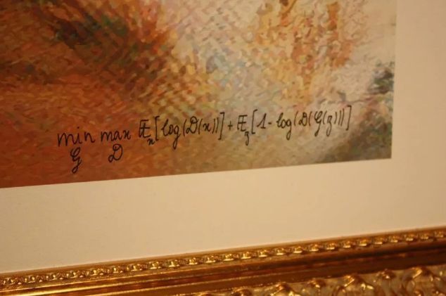 画布上的代数公式签名，图片来源：Obvious