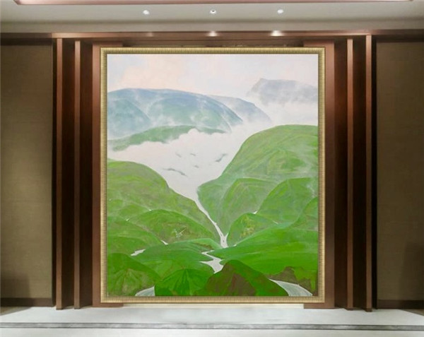 肖谷作品亮相进博会，绿水青山，能不忆江南？