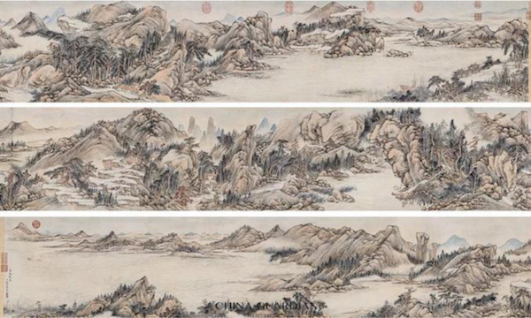 钱维城(1720-1772)富春秋色 手卷 设色纸本 36.5×562.5 cm