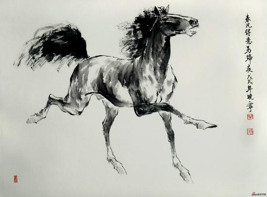 以“马”追梦天下：雷晓宁画展全球巡展北京启动