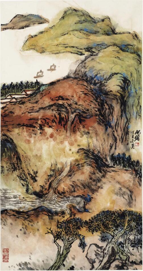 朱屺瞻（1892-1996）《层林尽染》