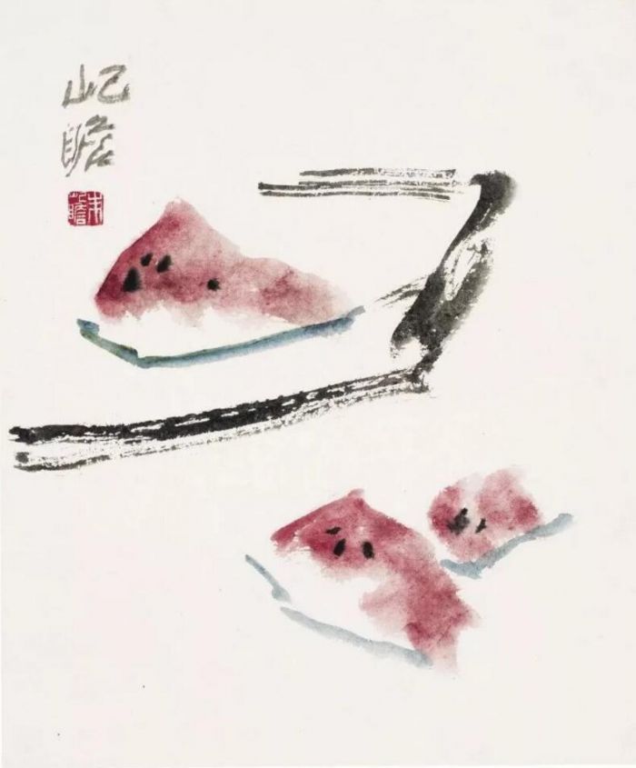 朱屺瞻（1892-1996）《西瓜》
