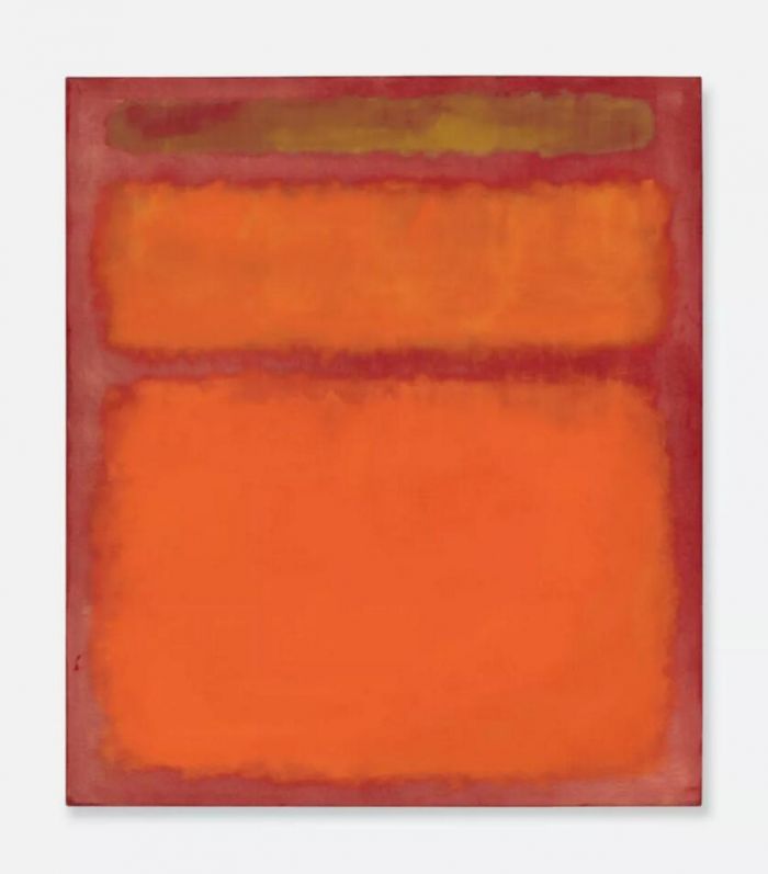 马克·罗斯科的作品《橘色，红色，黄色》曾于2012年