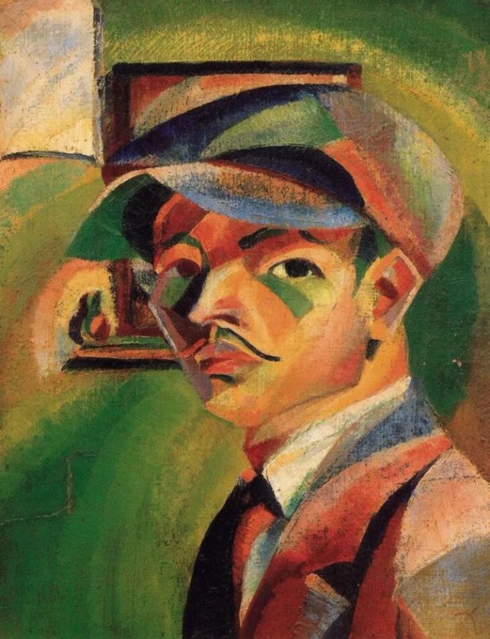 朱沅芷《带帽男子（自画像）》油彩画布，48.2×38.2cm，约1927年作，2014年此作以港币748万元易手