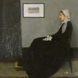 詹姆斯·阿博特·麦克尼尔·惠斯勒高清作品《灰与黑的协奏曲：画家母亲肖像》