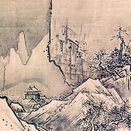 雪舟高清作品《秋冬山水图·冬景》_雪舟作品_雪舟专题网站_艺术大师_