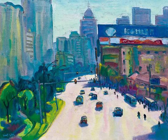 陈钧德1980年代的写生作品中已体现成熟独特的艺术风格,此阶段的风景