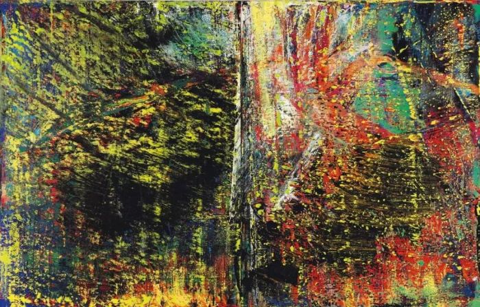 格哈德·里希特《抽象画,布面油画,1987