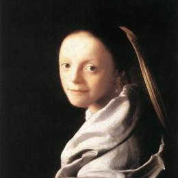 维米尔高清作品《年轻女子肖像》